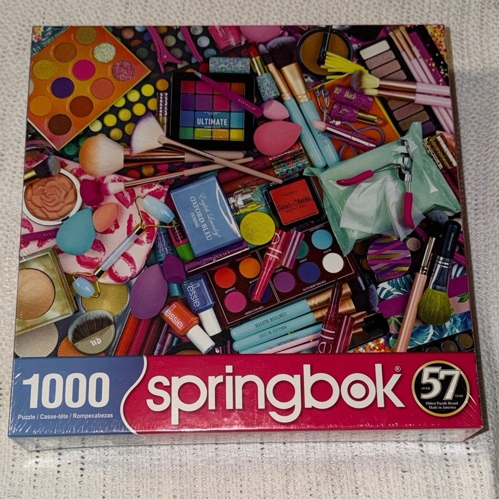 Springbok Makeup Overload 1000 Piece Jigsaw Puzzle Cosmetics Beauty 24x30 NEW